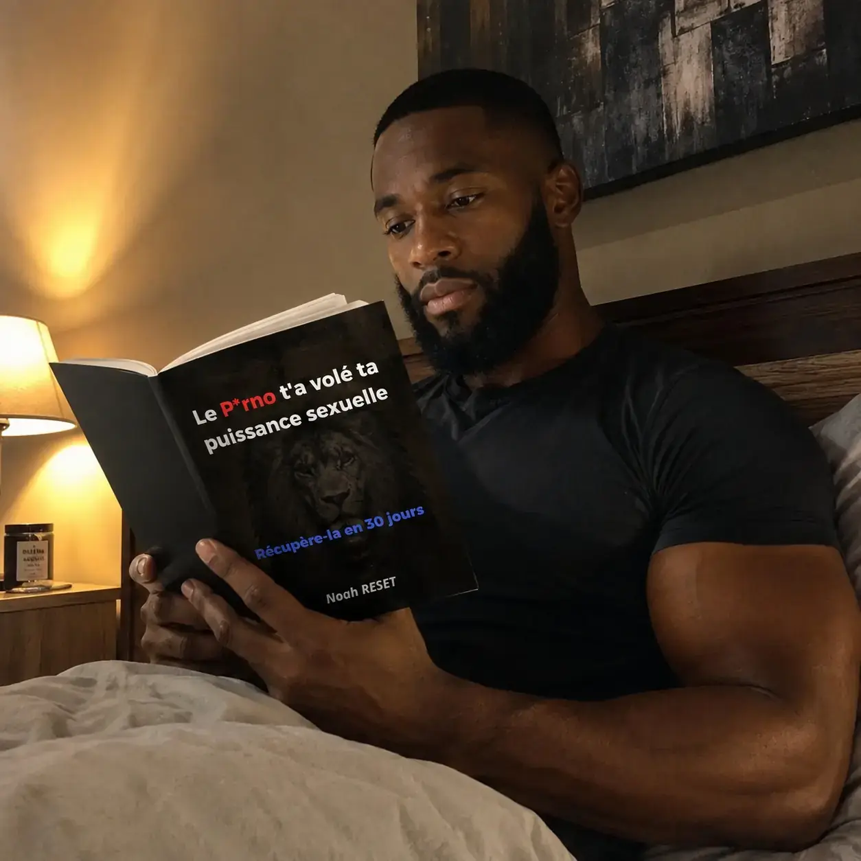 L'homme qui lit le guide, la nuit